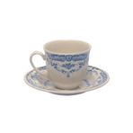 Bitossi Home 5,4x6,4 cm Rose Blue Floral Kahve Fincanı ve Tabağı