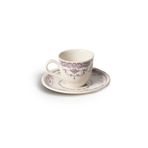 Bitossi Home 5,4x6,4 cm Rose Violet Floral Kahve Fincanı ve Tabağı