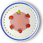 Bitossi Home Bel Paese Citrus Fruits 32 cm Porselen Yuvarlak Tabak