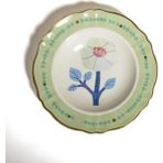 Bitossi Home Botanica Flower 23 cm Yeşil Porselen Çorba Tabağı