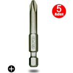Bits Yıldız Uç Vidalama Matkap Ucu Ph2 x 50mm - 5 Adet