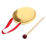 BIUDECO 1 Takım Vurmalı Çalgı Hafta Zili Enstrümanlar Masaüstü Masa Gongu El Davulu Asya Gong Çanı Tokmak Ile Gong Ziller Opera Gong Zen Masa Gongu Küçük Çekiç Metal Çocuk Çin Müzik