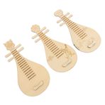 BIUDECO 3 Parça Boyama Müzik Aleti Diy Bitmemiş Ahşap Lavtalar Retro Lutes Oyuncak El Yapımı Ud Malzeme Kiti Diy Boyama Udları Eğitici Müzik Aleti Müzik Aleti Oyuncak Odun Çocuk Klasik Çin