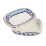 BIUDECO Vintage Seramik Sabun Bulaşık Retro Seramik Sabun Tutucu Porselen Sabun Tepsisi Ev Için Küvet Banyo Duş Aksesuarları Kolay Temiz Kalır Sabun