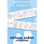 BiWini Anneler Günü Kutlu Olsun :) Temalı Dev Boyama Kağıdı 2,5 Metre Rulo Boyama Kağıdı