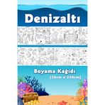 BiWini Denizaltı Temalı Dev Boyama Kağıdı 2,5 Metre Rulo Boyama Kağıdı - Çocuk Eğitici Boyama