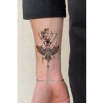 BiWini Geometrik Baykuş Geçici Dövme Tattoo Bilek Kol Bacak Ve Göğüs Erkek Kadın