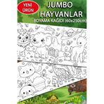 BiWini Jumbo Orman Hayvanları Dev boyama Kağıdı 60cm x 250cm
