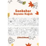 BiWini Sonbahar Temalı Dev Boyama Kağıdı 2,5 Metre Rulo Boyama Kağıdı - Çocuk Eğitici Boyama