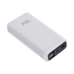 Bix 20000 Mah USB-A 22.5 W ve Type-C PD 20 W Beyaz Çift Çıkışlı LED Ekranlı Powerbank