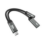 Bix A1c1 Type-C To 3.5Mm Kulaklık Ve 15W Type-C Şarj Kablo Dönüştürücü