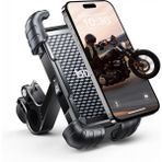 Bix BPH02 360° Derece Ayarlanabilen Gidon Bağlantılı Bisiklet Motosiklet Için Abs 4-7.8" Inç Telefon Tutucu - Siyah