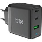 Bix BX-3P65G 3 Port Gan Teknoloji 65W Laptop/macbook/ipad/android Uyumlu Qc 4.0 Hızlı Şarj Adaptörü - Siyah