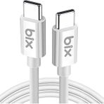 Bix BX-UC02C 1.2 mt Beyaz 60W Type-C To Type-C Hızlı Şarj ve Data Kablosu