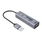Bix BX05HB 4 in 1 Micro SD/SD Kart Girişli, 3x USB 2.0 Portlu Windows Uyumlu Çoklayıcı Adaptör Hub