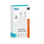 Bix BX100CW 3A Beyaz Type-c Şarj Kablosu