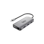 Bix BX17HB Type-C To Gigabit Ethernet HDMI PD USB 3.2 Micro SD/SD VGA Çoklayıcı Adaptör