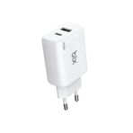 Bix BX2P25TW Beyaz Çift Portlu Siyah Akım Korumalı Şarj Cihazı