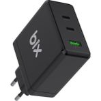 Bix BX3P100G 100W PD GAN 2 Siyah TYPE-C USB-A Hızlı Şarj Adaptörü
