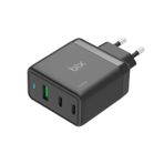Bix BX3P65G 65W GaN Qualcom 4.0 2*Type-C & USB-A 3 Portlu, MacBook Pro/Air, iPad Air/Pro, iPhone 16/15/14/14 Pro Max iPhone /13/13 Pro Max, Galaxy S24/S23/S22/S21 Uyumlu BX-3P65G