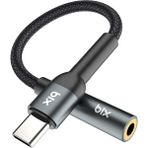 Bix BXAU2C Hi-Fi Type-C 3.5mm Kulaklık Dönüştürücü Kablo - Siyah