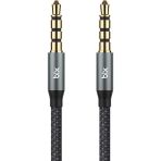 Bix Bxau3c Hi-Fi 3.5Mm Örgülü Aux Ses Kablosu 24K Altın Kaplama, Araç Ses Sistemi, Tv, Hoparlör, Kulaklık, Dayanıklı Esnek Ses Kablosu 1 Metre