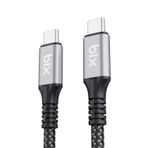 Bix BXCC242 USB4 Thunderbolt 3/4 Uyumlu USB-C IF 240W 40Gbps 8K 60Hz UHD Şarj, Data ve Görüntü Kablosu 1 Metre