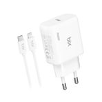 Bix BXCL20TA 20W PD Süper Hızlı Type-C Şarj Cihazı, Type-C’den Lightning’e Kablosuyla iPhone 17 serisi, iPhone 16 serisi, iPhone 15 serisi 14/14 Pro/14 Pro Max, iPad 9 ve Fazlasıyla Uyumlu