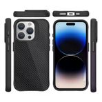 Bix BXMCFF15PM-BK İphone 15 Pro Max Siyah Carbon Fiber Force Magfase Kılıf