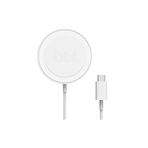 Bix BXMG15 15W Manyetik Kablosuz Şarj Cihazı Beyaz Magsafe iPhone 12/13/14/15 Serisi ve Airpods ile uyumlu