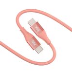 Bix BXSC1CC 60 Watt Pembe1.2 mt Type-C Silikon Şarj ve Data Kablosu