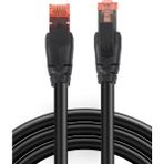 Bix C8S08 RJ-45 Ethernet Kablosu 40Gbps Veri Aktarımı 2000Mhz Bant Genişliği STP Kablo PVC Kaplama PS5 Xbox One Switch Modem Yönlendirici vb. İle Uyumlu - Siyah - 8 m