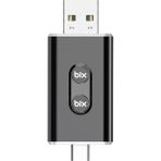 Bix CB02 2.4g/5g Wifi Carplay Android Auto Kabloludan Kablosuza Çevirici Usb-A Usb-C Çift Uçlu Hibrit Adaptör - Siyah