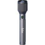 Bix Flashlight BX2143FL 24W Led, Max. 1100 Lümen Parlaklık ve 950 Metreye Kadar Menzilli, Zoom Özellikli Şarj Edilebilir Çok Modlu Kompakt El Feneri - Gri