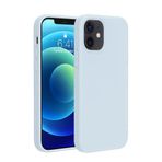Bix iPhone 12 / 12 Pro Silikon Kılıf MagSafe Uyumlu Güçlü Koruma Darbe Emici Gök Mavisi