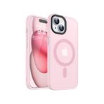 Bix iPhone 13 / 14 MagSafe Uyumlu Kılıf Tam Koruma Manyetik Darbe Emici Pembe
