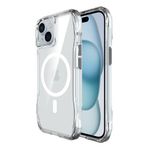 Bix iPhone 13/14/15 Octagon Hava Yastıklı Magsafe Maksimum Korumalı Antrasit Kristal Şeffaf Kılıf