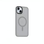 Bix iPhone 14 Plus / 15 Plus MagSafe Uyumlu Kılıf Tam Koruma Manyetik Darbe Emici Gri