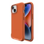 Bix iPhone 14 Plus / 15 Plus Vortex MagSafe Kılıf Stand Özellikli 3X Korumalı Mikro Fiber İç Yüzey Turuncu