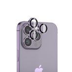 Bix iPhone 14 Pro / 14 Pro Max 9H Gerçek Cam Crystal AR+AF Derin Mor Lens Koruyucu