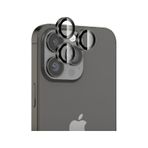 Bix iPhone 14 Pro / 14 Pro Max Safir 3D Kamera Camı 9H Premium Uzay Siyahı Lens Koruyucu