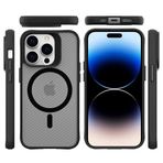 Bix iPhone 14 Pro Carbon Fiber Force Magsafe Anti Şok Teknolojili Kamera ve Ekran Korumalı Kılıf
