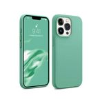 Bix iPhone 14 Pro Max Silikon Kılıf MagSafe Uyumlu Güçlü Koruma Darbe Emici Nane Yeşili