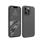 Bix iPhone 14 Pro Max Silikon Kılıf MagSafe Uyumlu Güçlü Koruma Darbe Emici Seramik Gri