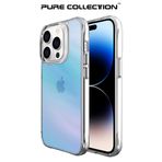 Bix iPhone 14 Pro Pure Rainbow Parmak İzi Önleyici Mavi Çizilmeye Dayanıklı Darbe Emici Renk Geçişli Şeffaf Kılıf