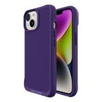 Bix iPhone 14 Vortex MagSafe Kılıf Stand Özellikli 3X Korumalı Mikro Fiber İç Yüzey Koyu Mor