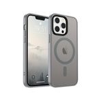 Bix iPhone 15 Pro Max MagSafe Uyumlu Kılıf Tam Koruma Manyetik Darbe Emici Gri