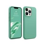 Bix iPhone 15 Pro Max Silikon Kılıf MagSafe Uyumlu Güçlü Koruma Darbe Emici Nane Yeşili