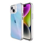 Bix iPhone 15 Pure Rainbow Mavi Çizilmeye Dayanıklı Darbe Emici Renk Geçişli Şeffaf Kılıf