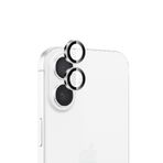 Bix iPhone 16 / 16 Plus 9H Gerçek Cam Crystal AR+AF Beyaz Lens Koruyucu